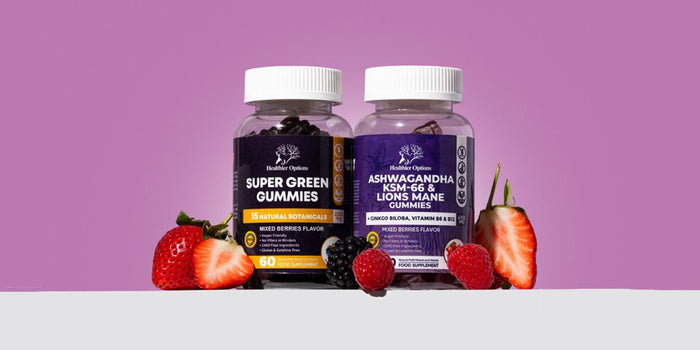 Ginkgo Biloba for focus dose timing guide, Healthier Options Ashwagandha gummies