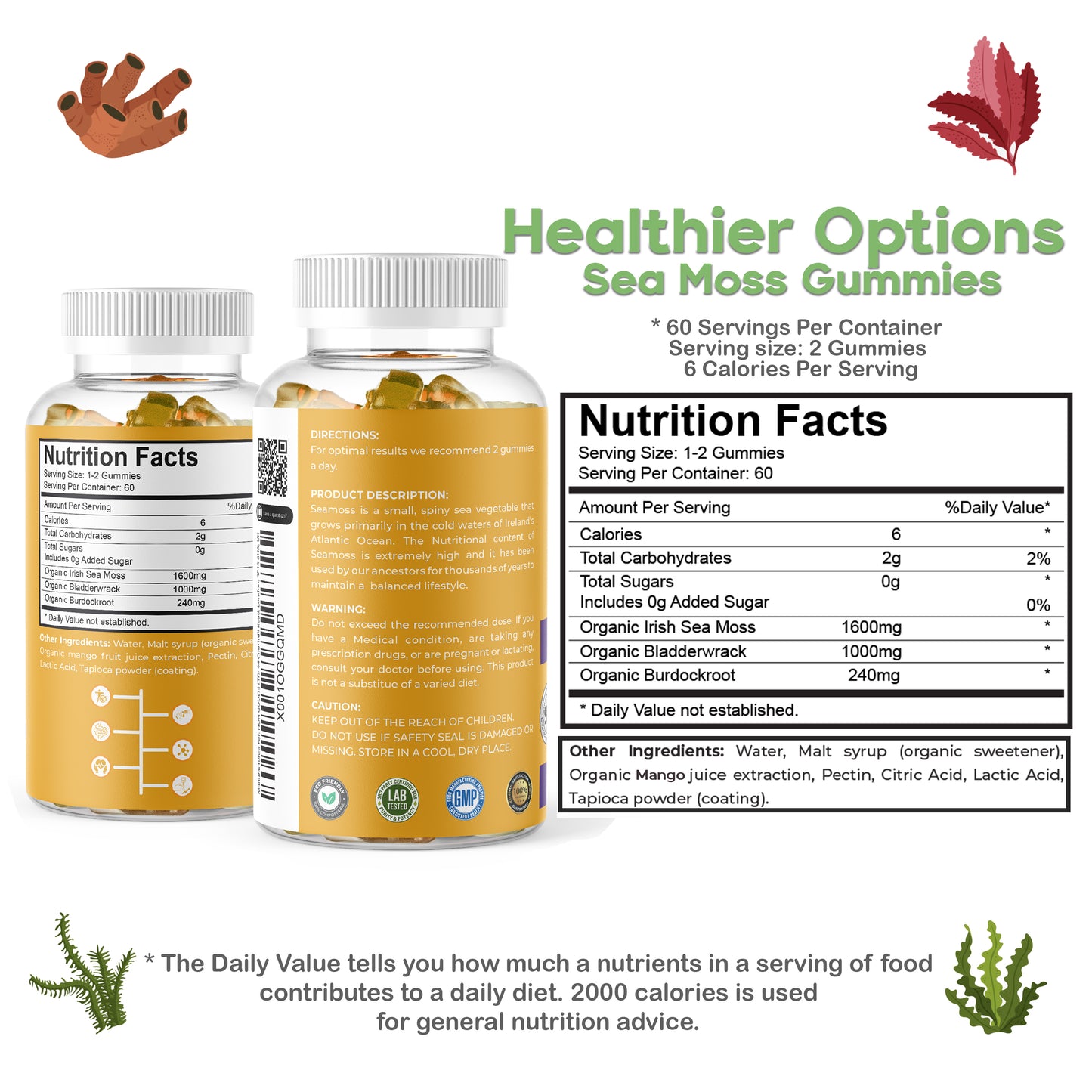 Sea Moss Gummies Mango Flavour