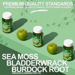 Sea Moss Gummies 5,680mg with Bladderwrack & Burdock Root - Apple, gallery image 3