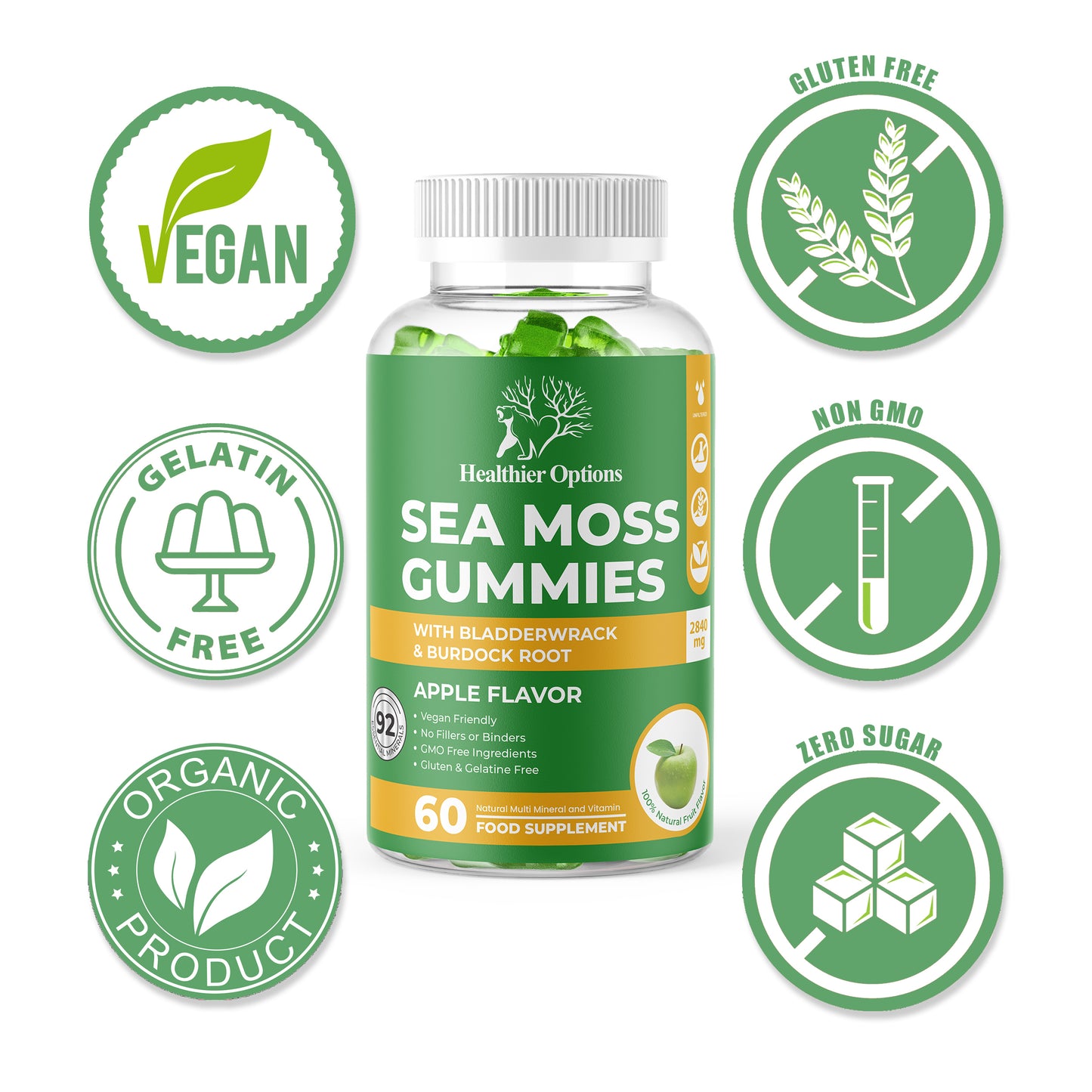 Sea Moss Gummies Apple Flavour