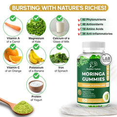 Moringa, Spirulina and Chlorella Gummies - Apple Flavour, gallery image 4