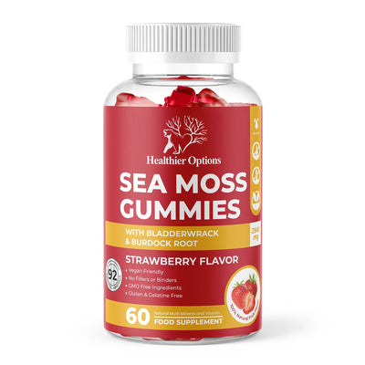 Sea Moss Gummies Strawberry Flavour bottle