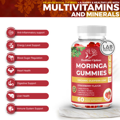 Moringa, Spirulina & Chlorella Gummies Strawberry Flavour