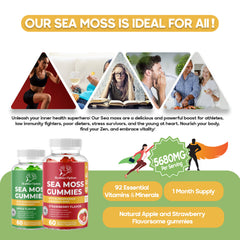 Sea Moss Gummies 5,680mg with Bladderwrack & Burdock Root, gallery image 8