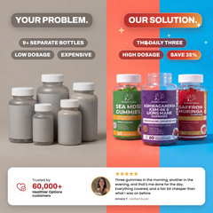 The Daily Three Bundle: Sea Moss 5,680mg, Ashwagandha KSM-66 4,700mg & Saffron 4,755mg Gummies, gallery image 6