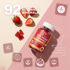 Sea Moss Gummies 5,680mg with Bladderwrack & Burdock Root, gallery image 3