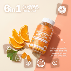 Ashwagandha Gummies 4,700mg with Lion's Mane & Ginkgo Biloba - Orange, gallery image 4