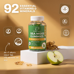 Sea Moss Gummies 5,680mg with Bladderwrack & Burdock Root - Apple, gallery image 2