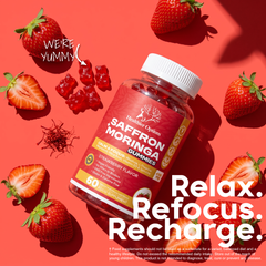 Saffron Gummies 4,755mg with Moringa, Maca & Rhodiola - Strawberry, gallery image 2