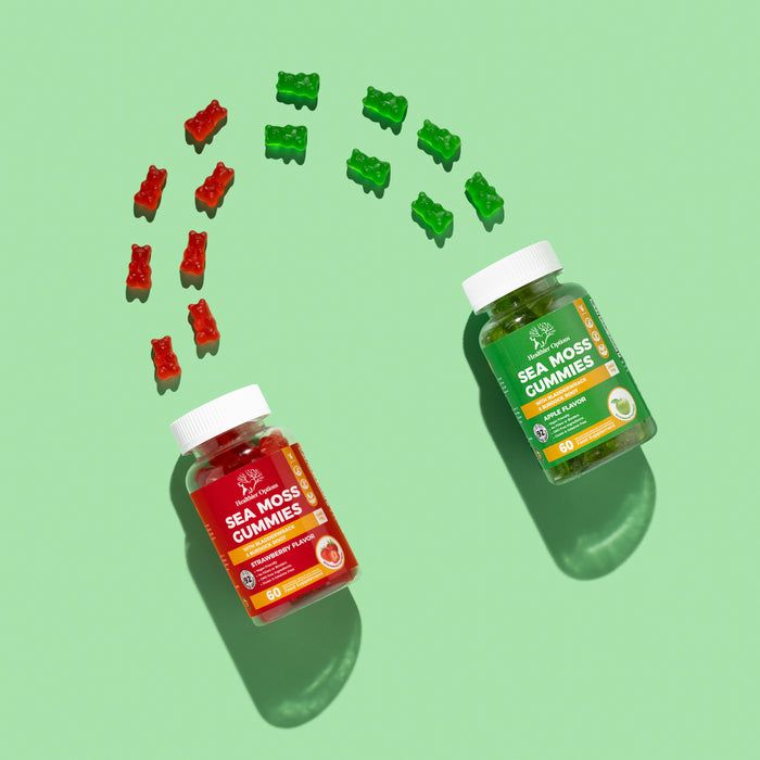 Sea Moss apple and strawberry gummies